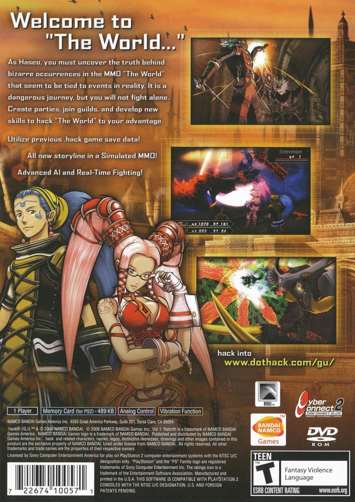 .hack GU Rebirth PS2 - Video Game - Used - CaveGamers - Image 2
