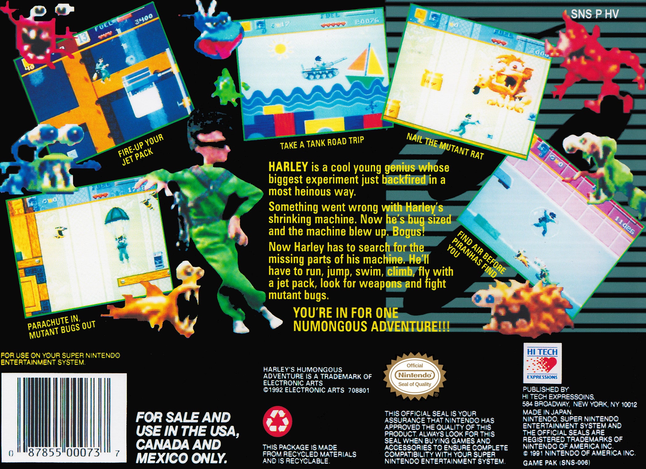 Harley's Humongous Adventure SNES - Video Game - Used - CaveGamers - Image 2
