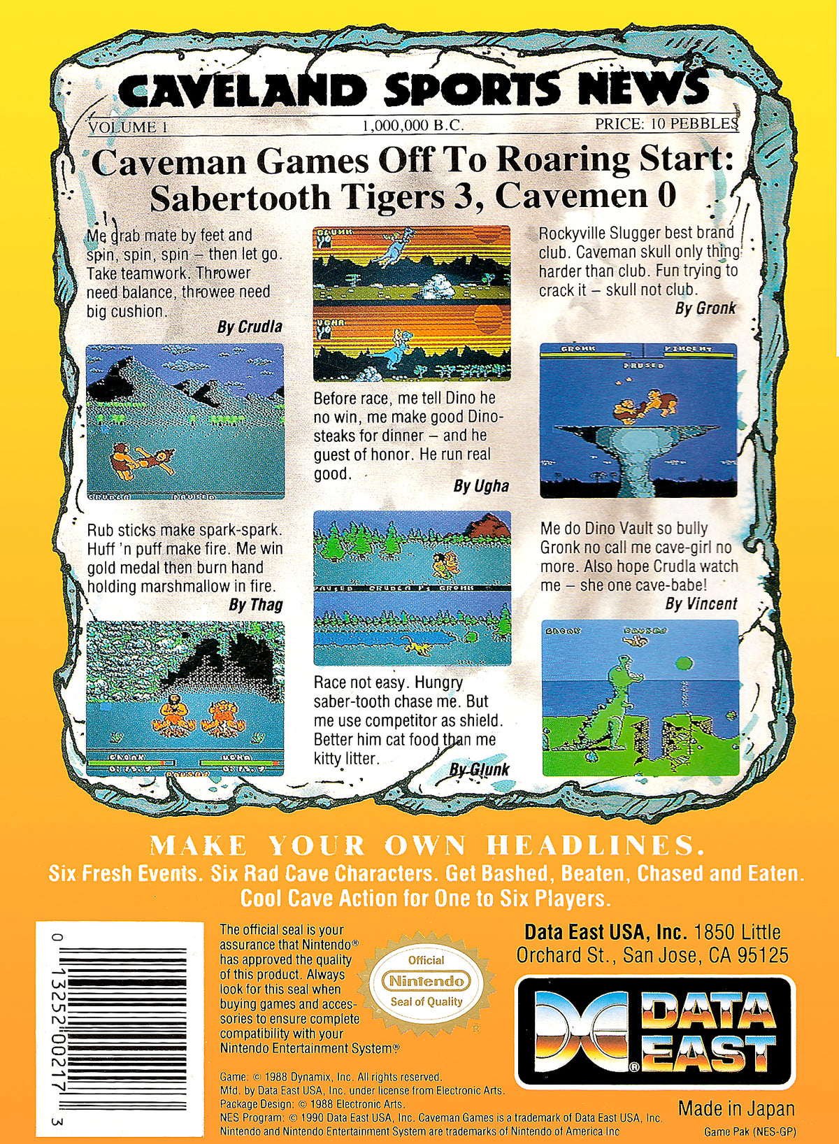 Caveman Games NES - Video Game - Used - CaveGamers - Image 2