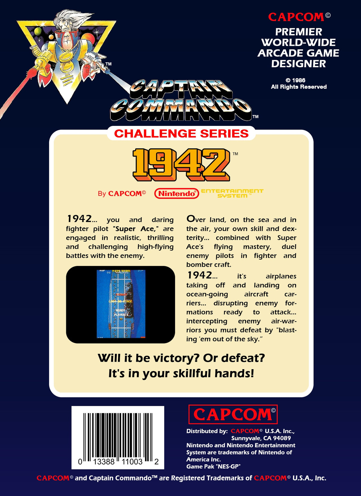 1942 NES - Video Game - Used - CaveGamers - Image 2