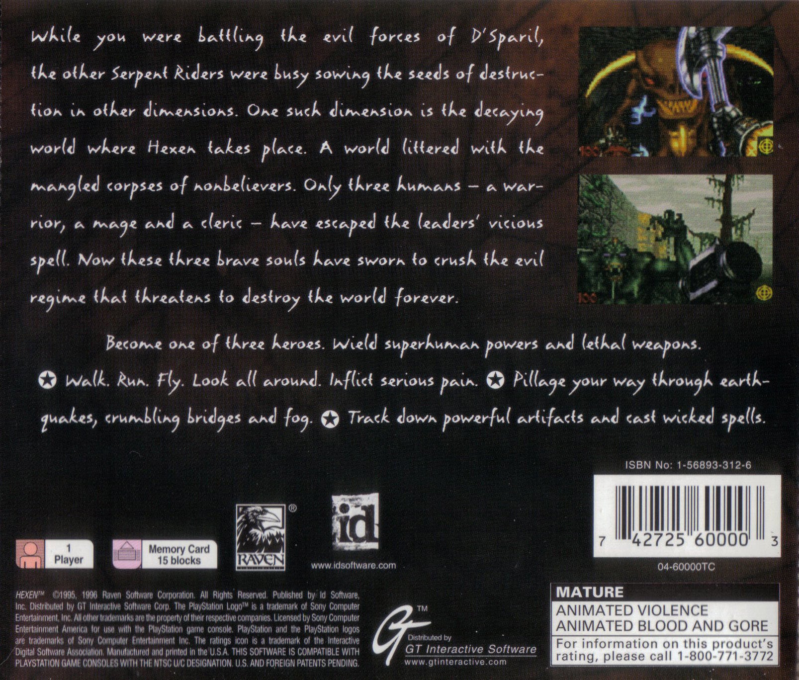 Hexen Playstation - Video Game - Used - CaveGamers - Image 2