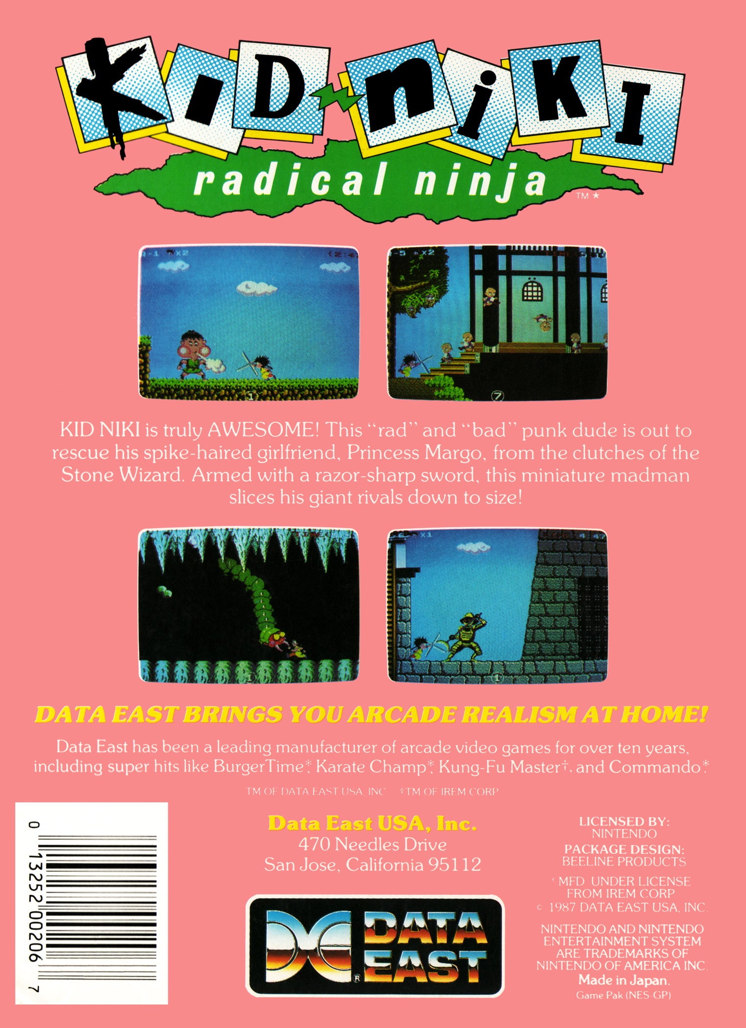 Kid Niki Radical Ninja NES - Video Game - Used - CaveGamers - Image 2