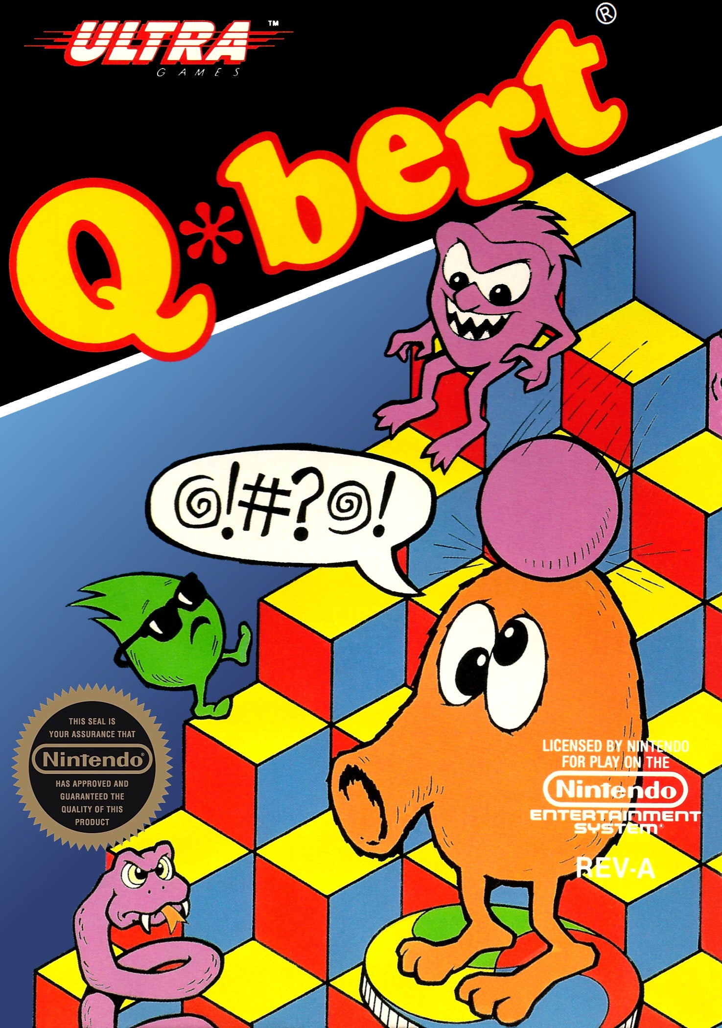 Q*bert NES - Video Game - Used - CaveGamers