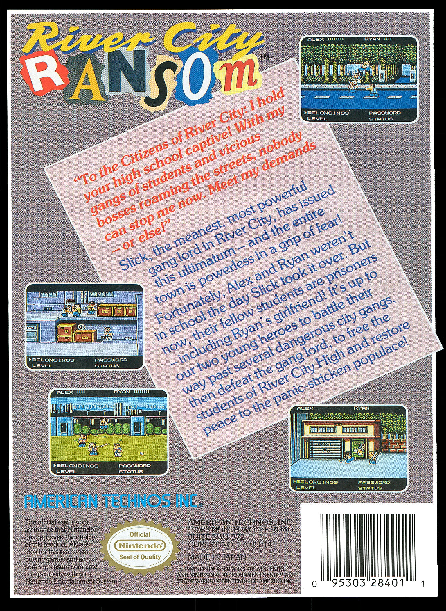 River City Ransom NES - Video Game - Used - CaveGamers - Image 2