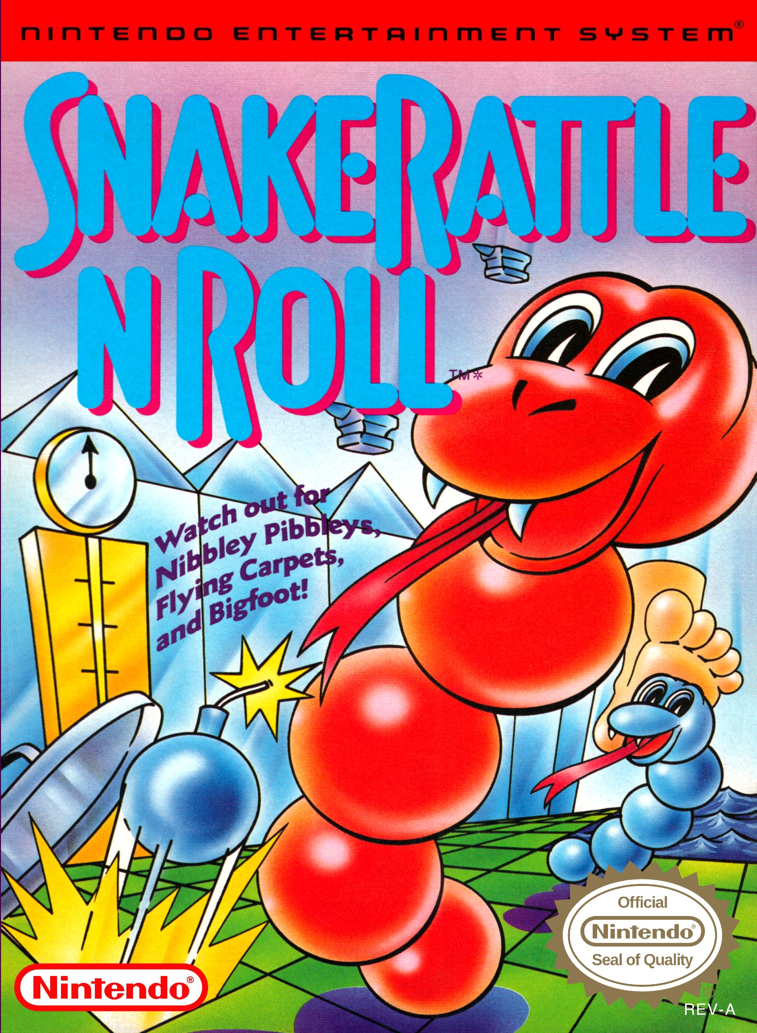 Snake Rattle n Roll NES - Video Game - Used - CaveGamers