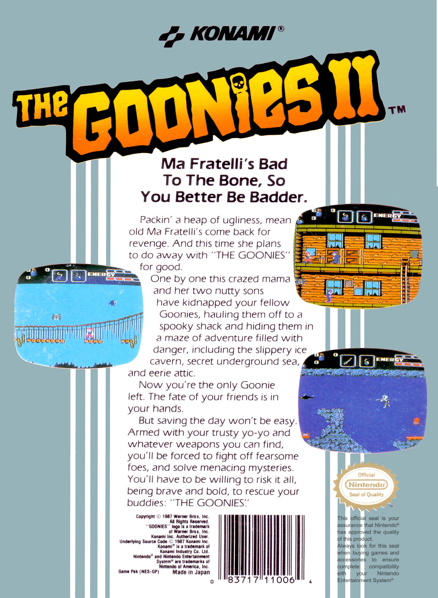 The Goonies II NES - Video Game - Used - CaveGamers - Image 2