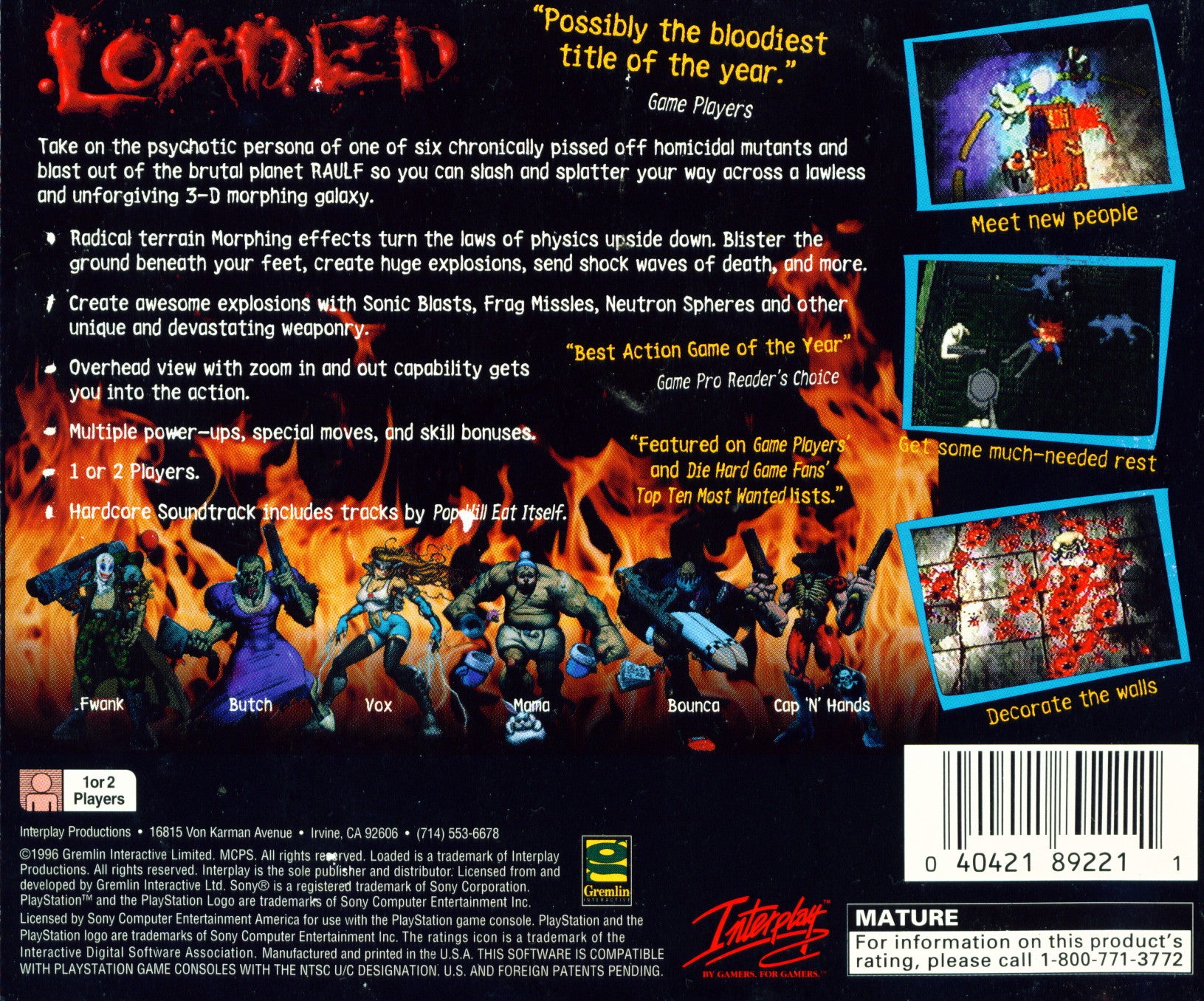 Loaded Playstation - Video Game - Used - CaveGamers - Image 2