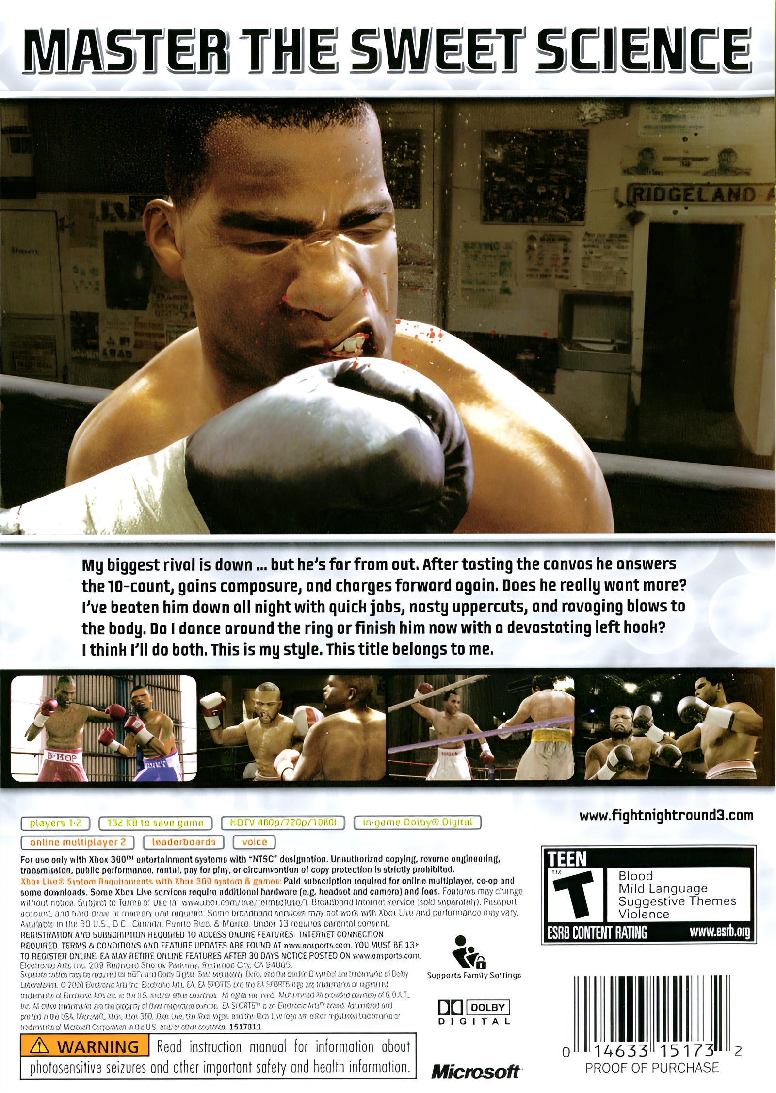 Fight Night Round 3 Xbox 360 - Video Game - Used - CaveGamers - Image 2