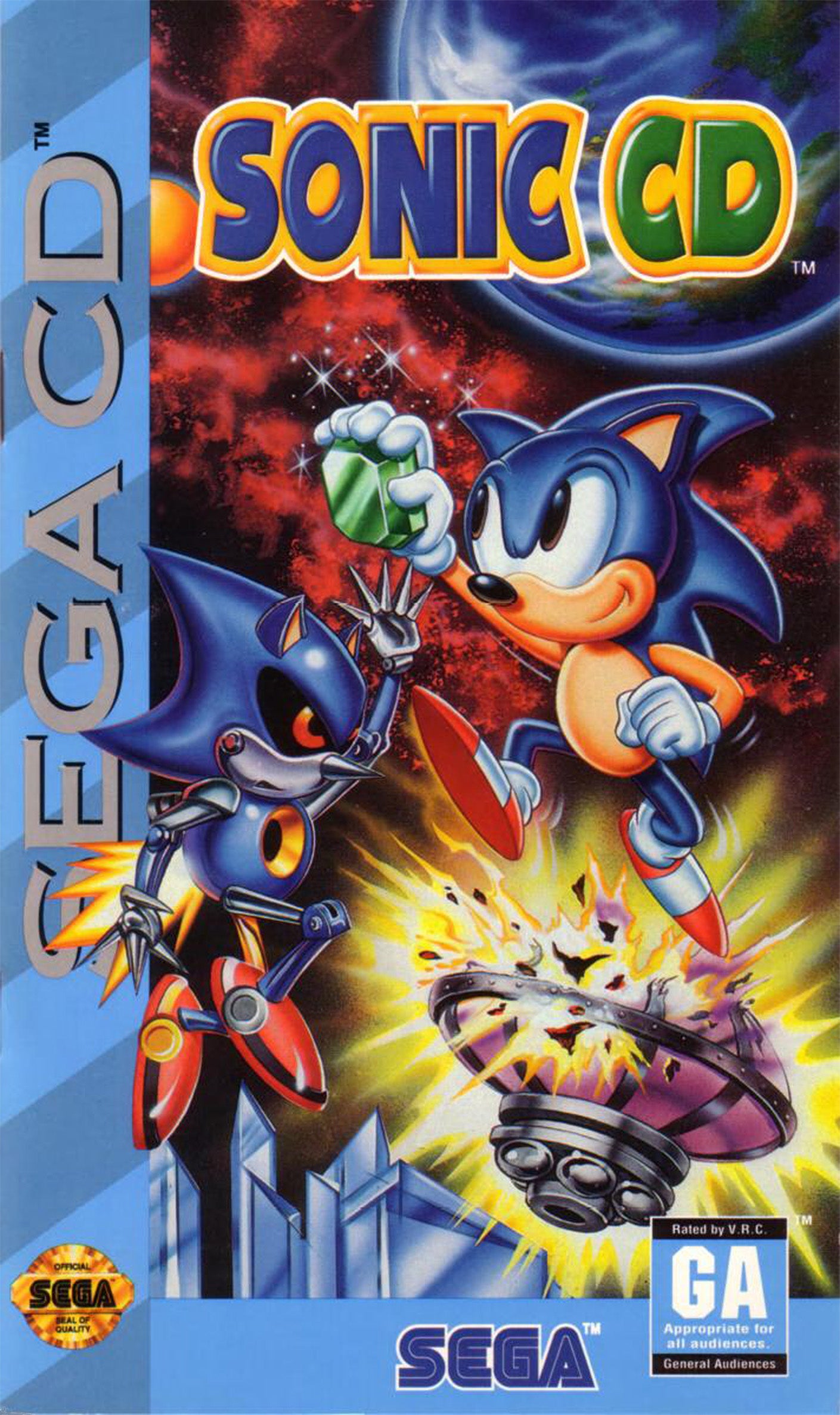 Sonic CD Sega CD - Video Game - Used - CaveGamers