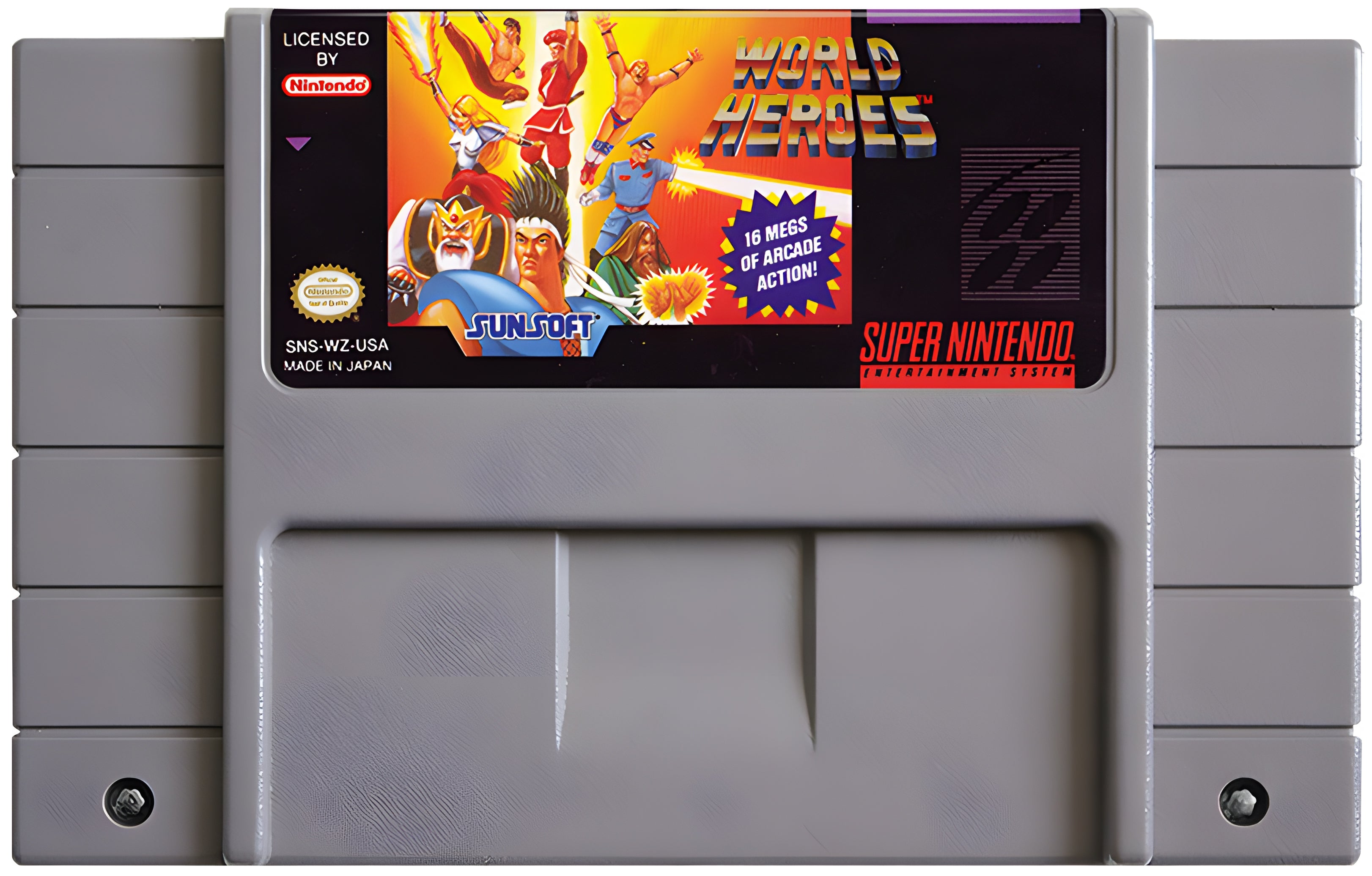 World Heroes SNES - Video Game - Used - CaveGamers - Image 3