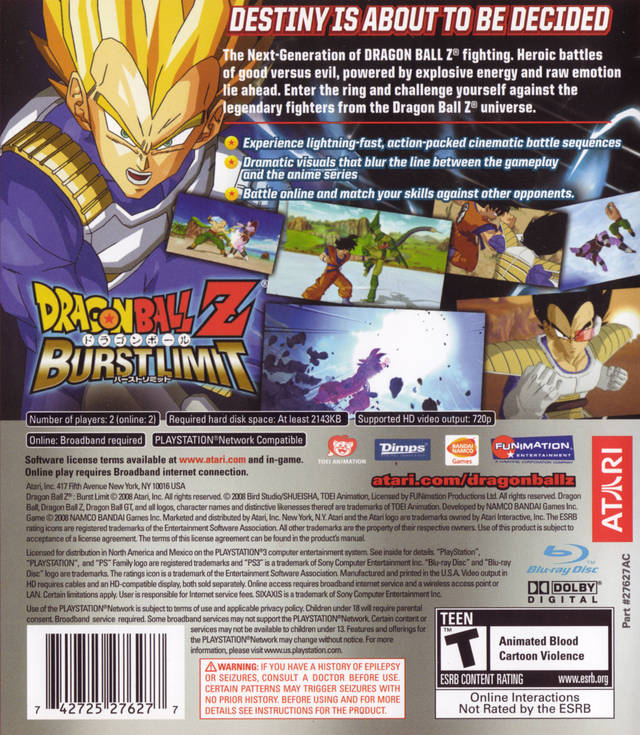 Dragon Ball Z Burst Limit Xbox 360 - Video Game - Used - CaveGamers - Image 2