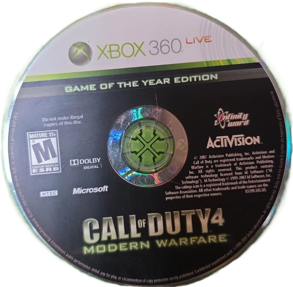 Call of Duty 4 Modern Warfare [Game of the Year] Xbox 360 - Video Game - Used - CaveGamers - Image 3