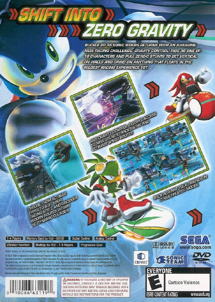 Sonic Riders Zero Gravity PS2 - Video Game - Used - CaveGamers - Image 2