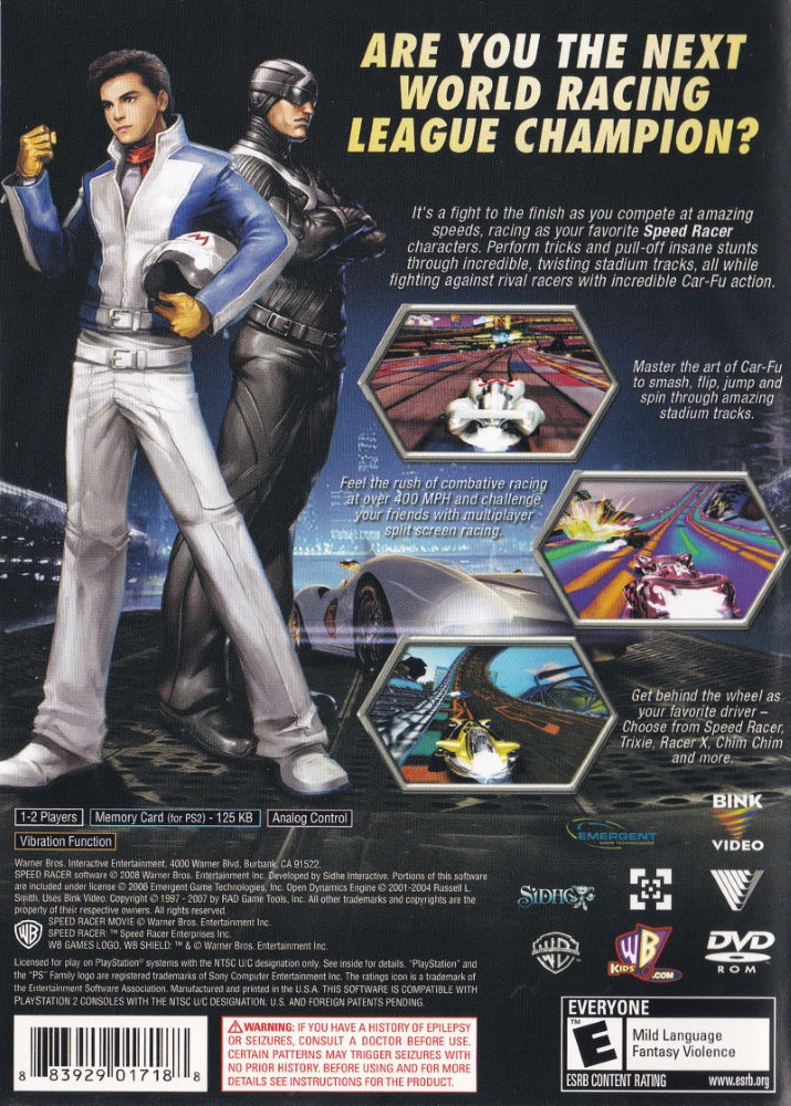 Speed Racer Video Game PS2 - Video Game - Used - CaveGamers - Image 2