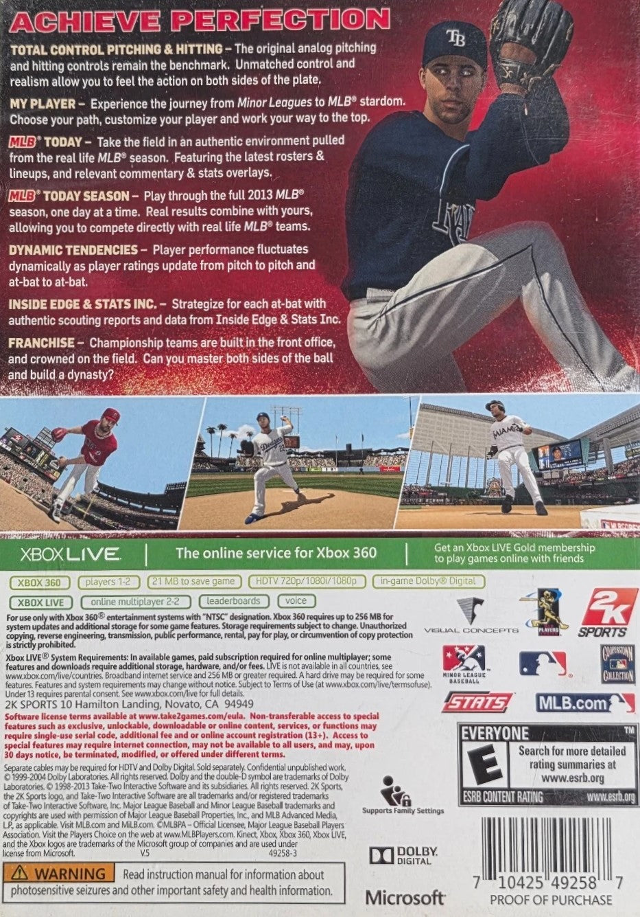 MLB 2K13 Xbox 360 - Video Game - Used - CaveGamers - Image 2