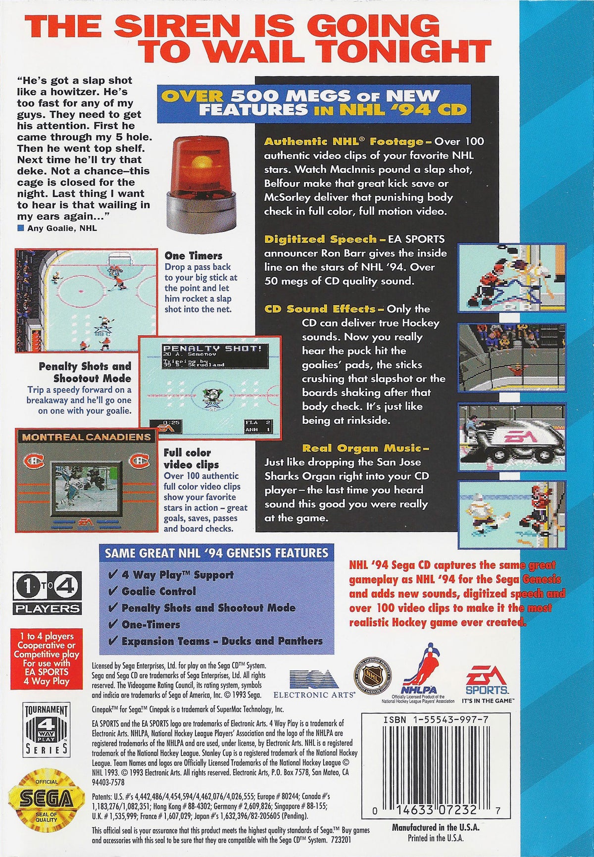 NHL 94 Sega CD - Video Game - Used - CaveGamers - Image 2