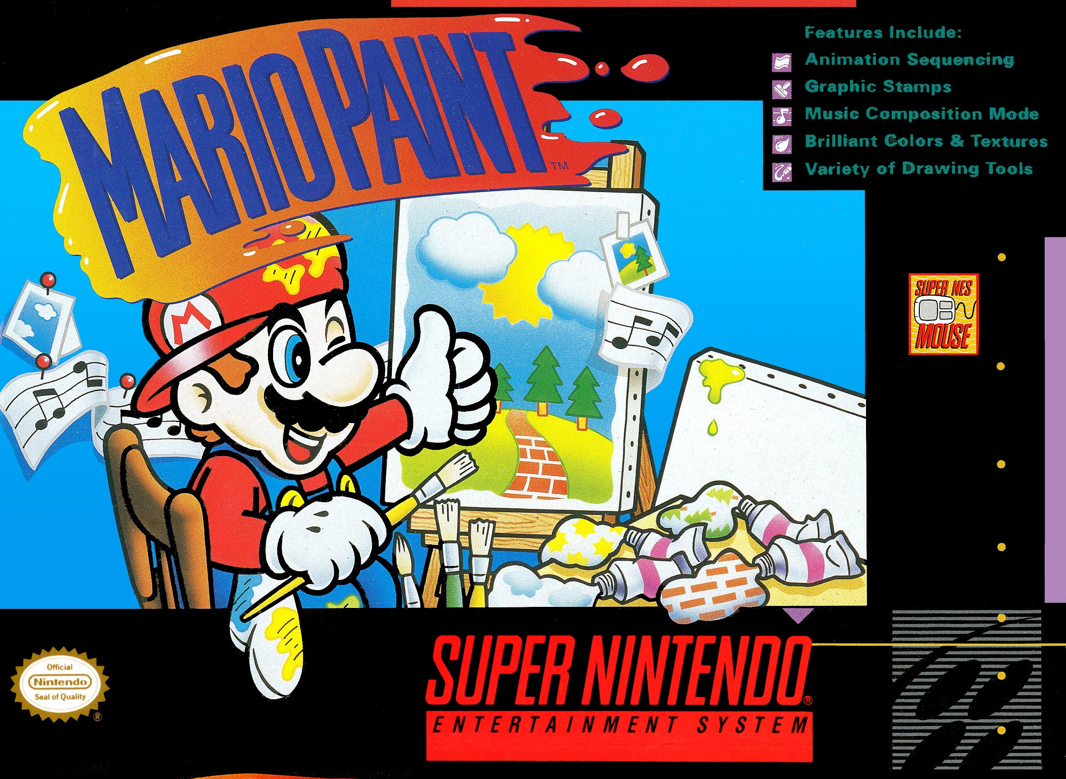 Mario Paint SNES - Video Game - Used - CaveGamers
