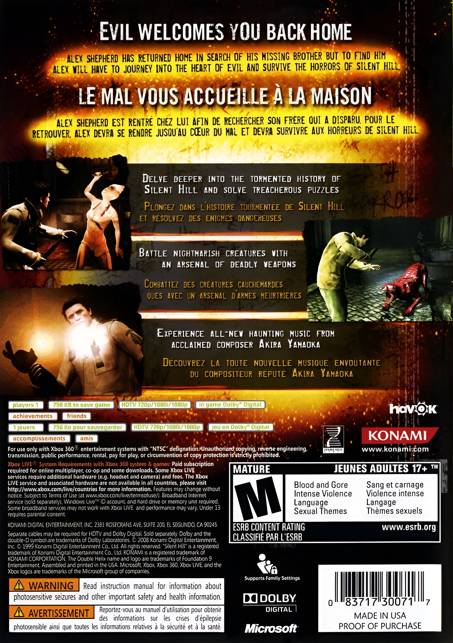 Silent Hill Homecoming Xbox 360 - Video Game - Used - CaveGamers - Image 2