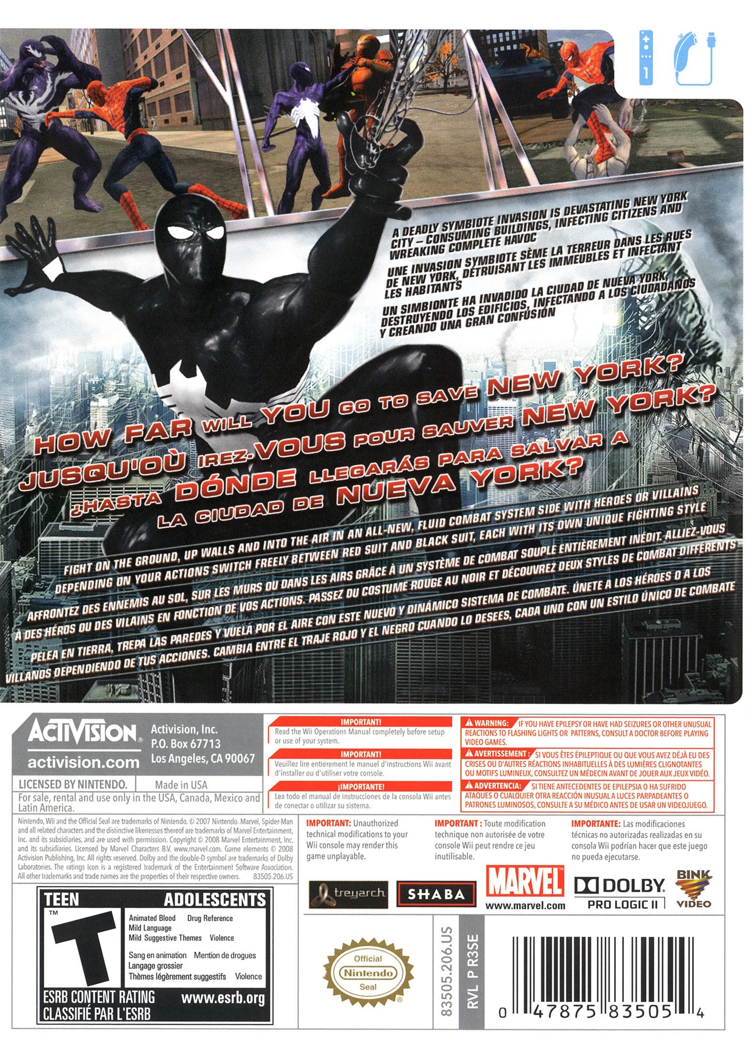 Spiderman Web of Shadows