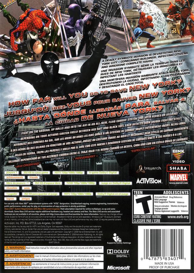 Spiderman Web of Shadows