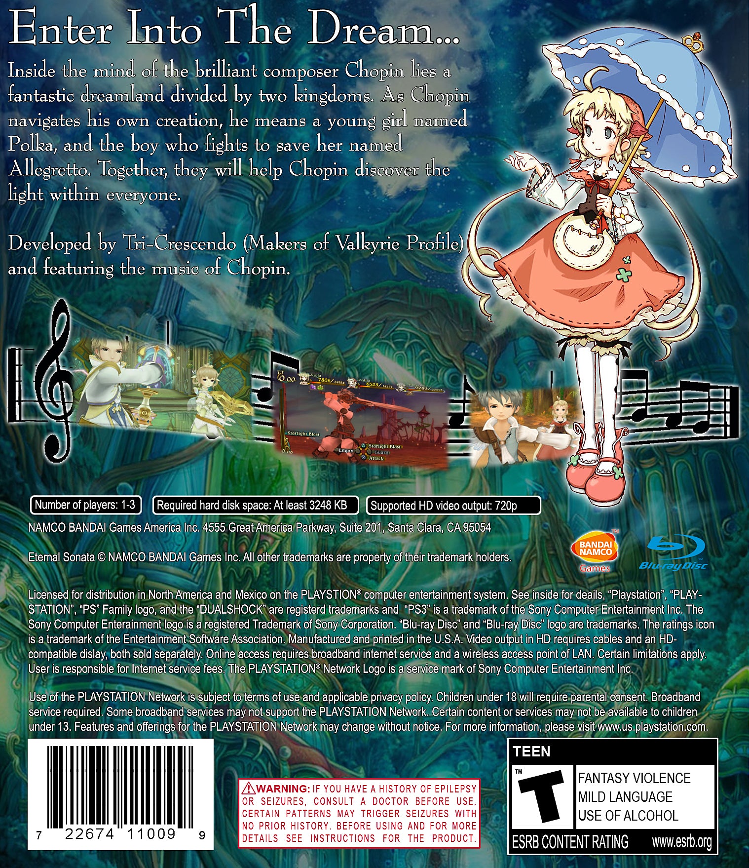 Eternal Sonata PS3 - Video Game - Used - CaveGamers - Image 2