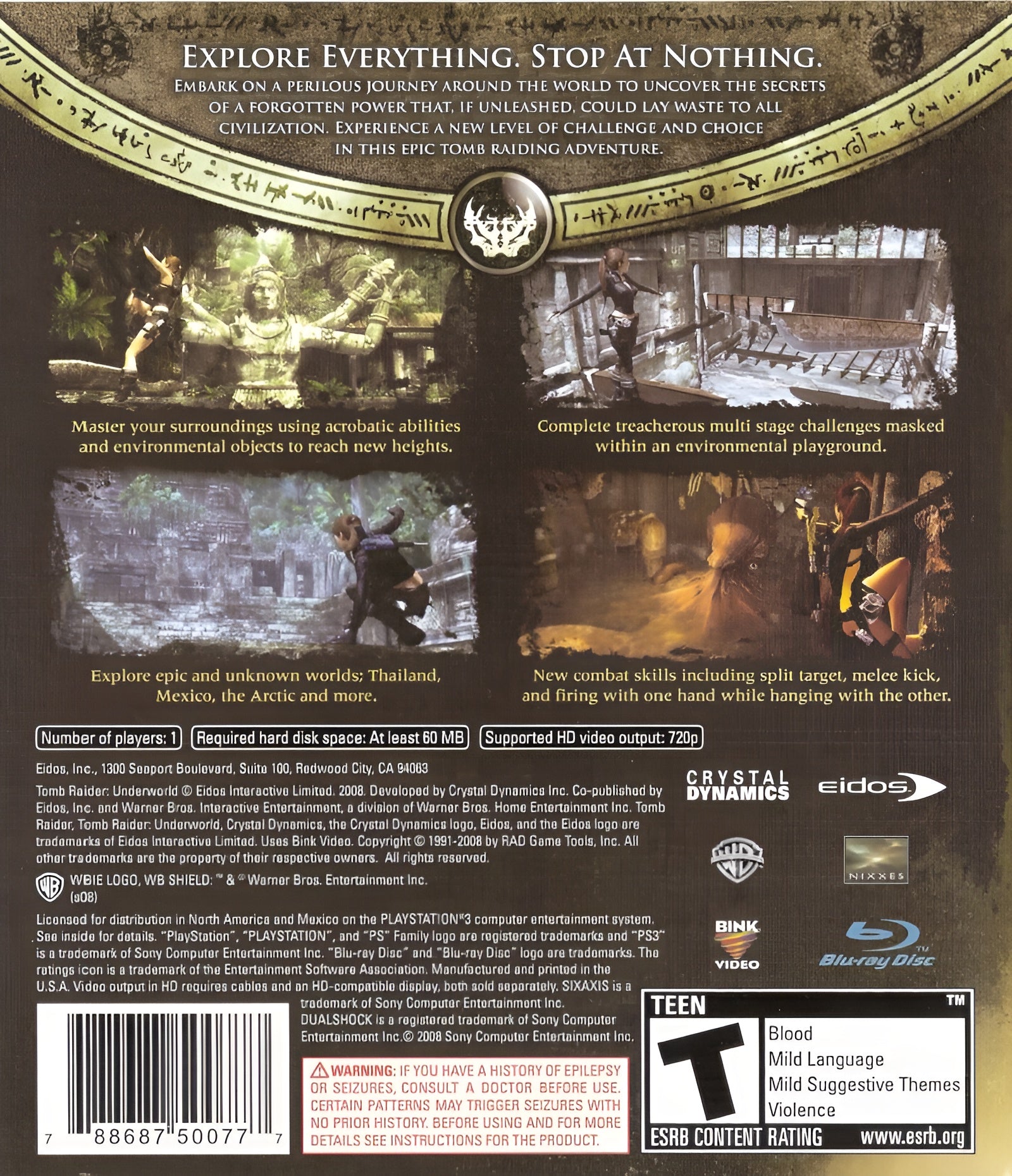 Tomb Raider Underworld PS3 - Video Game - Used - CaveGamers - Image 2