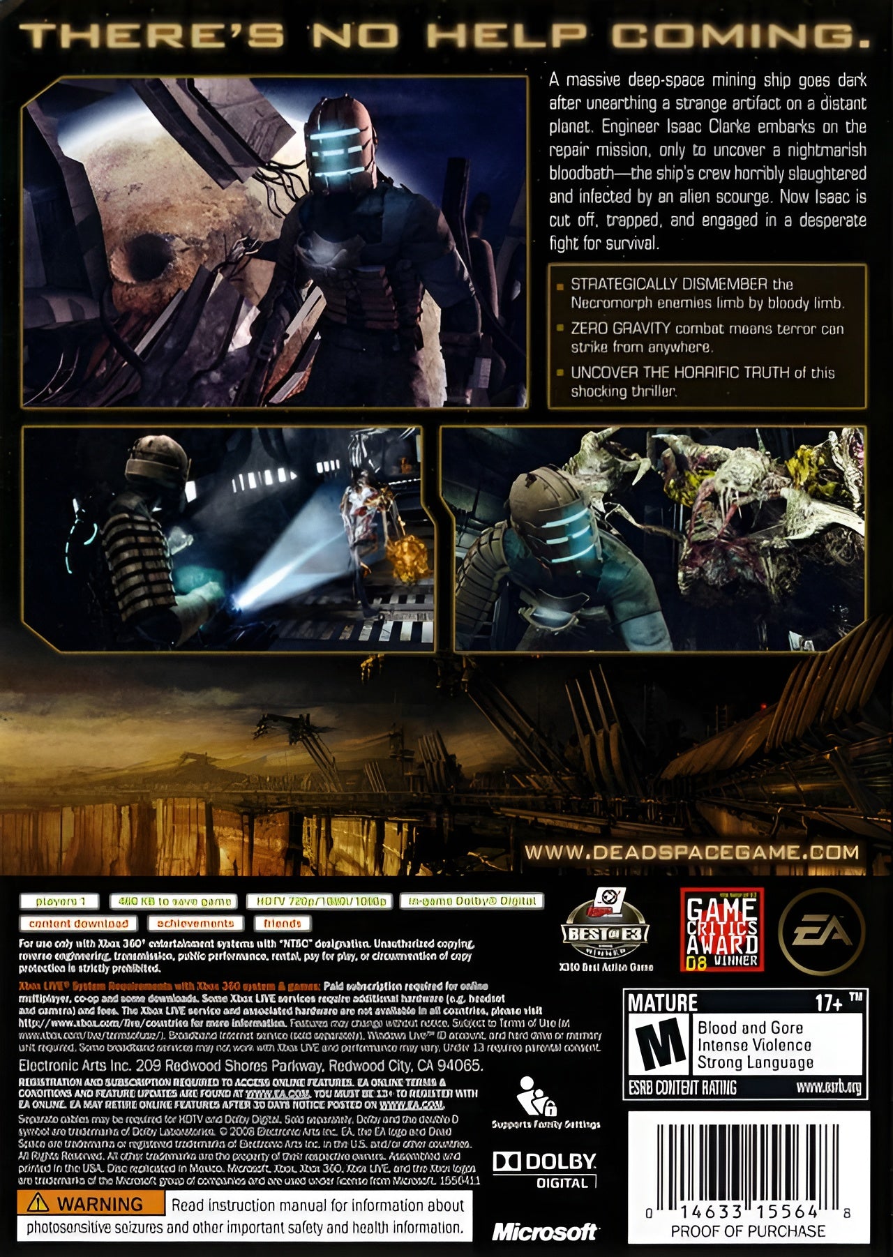 Dead Space Xbox 360 - Video Game - Used - CaveGamers - Image 2