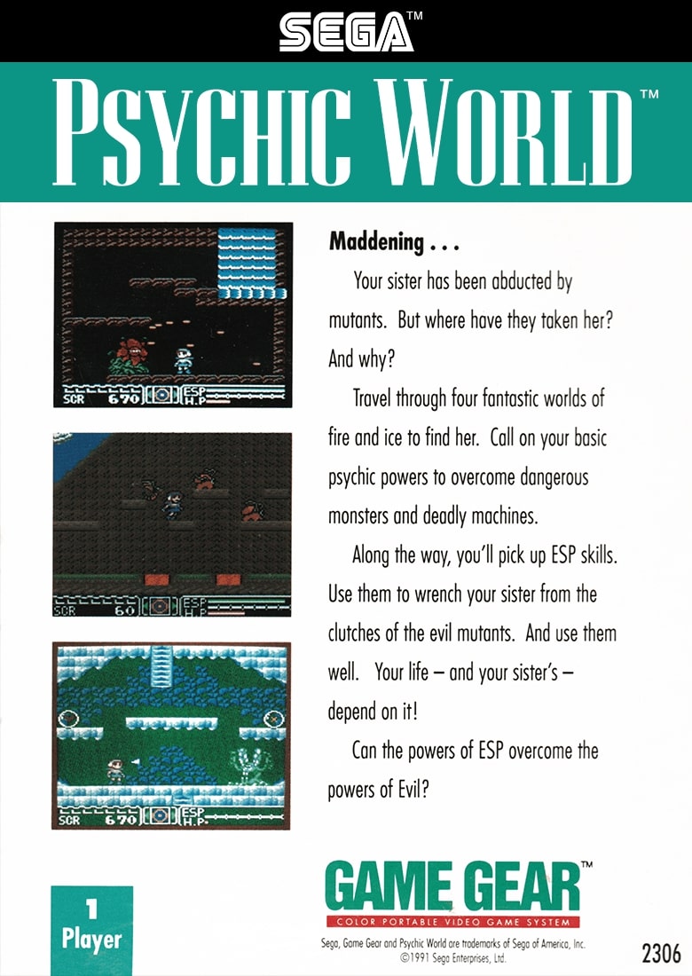 Psychic World GameGear - Video Game - Used - CaveGamers - Image 2