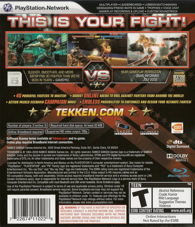 Tekken 6 PS3 - Video Game - Used - CaveGamers - Image 2