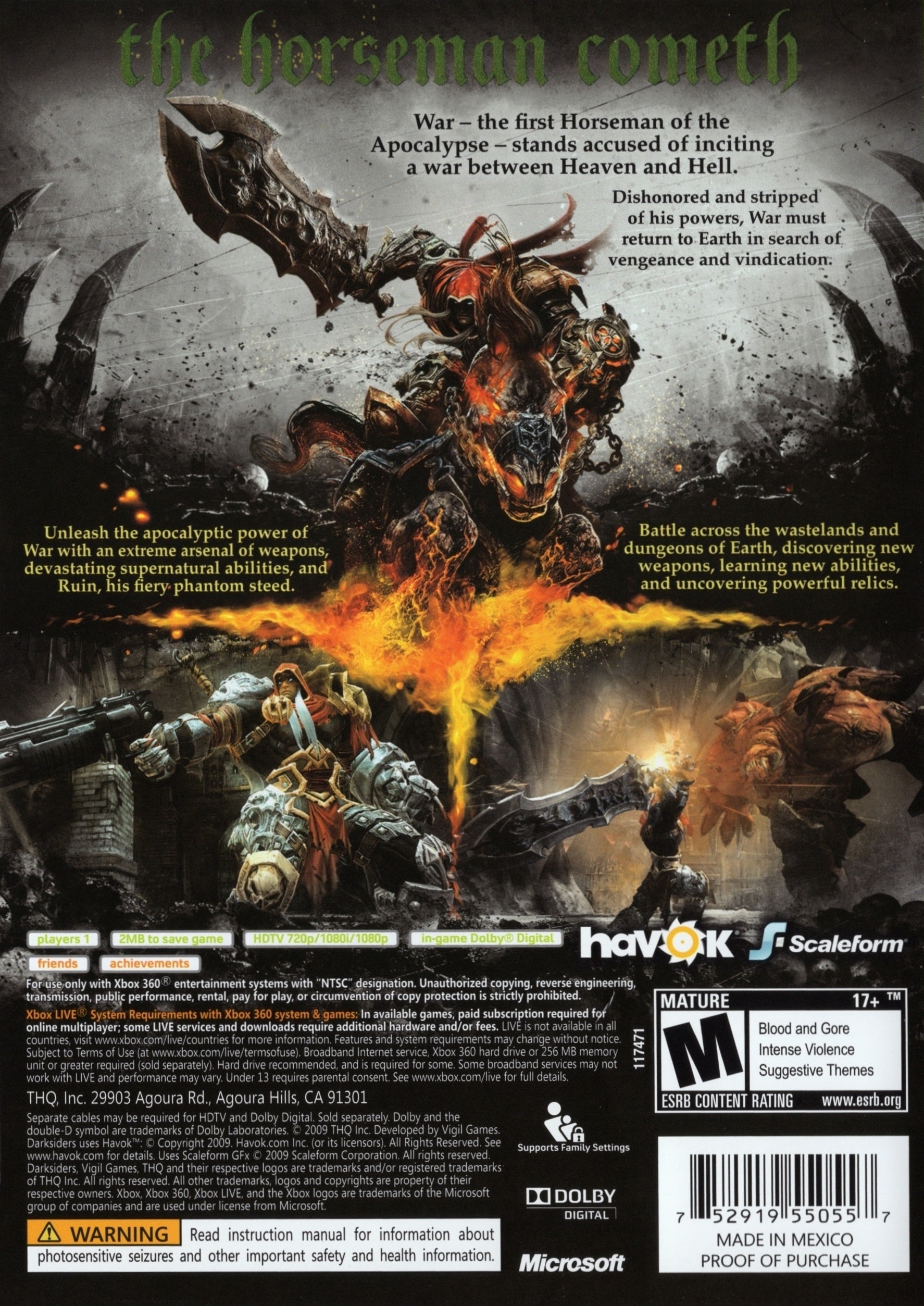 Darksiders Xbox 360 - Video Game - Used - CaveGamers - Image 2