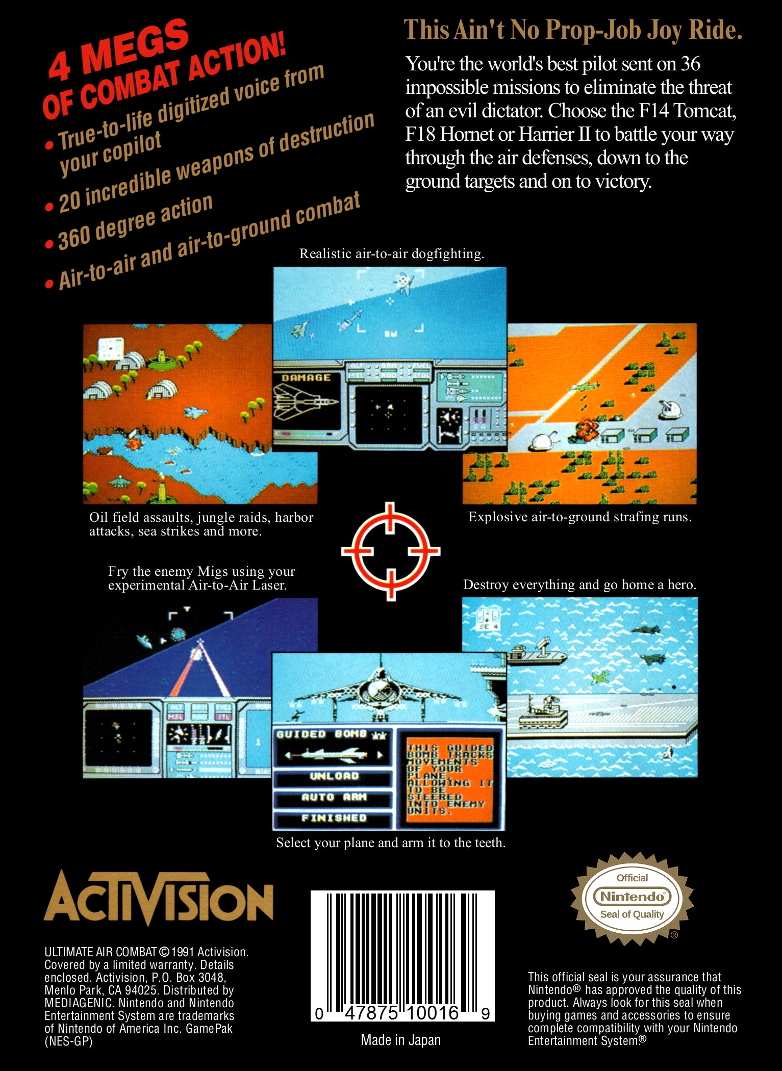 Ultimate Air Combat NES - Video Game - Used - CaveGamers - Image 2