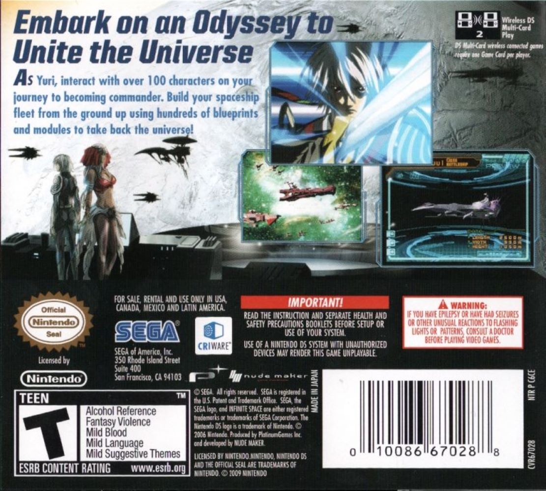 Infinite Space DS - Video Game - Used - CaveGamers - Image 2