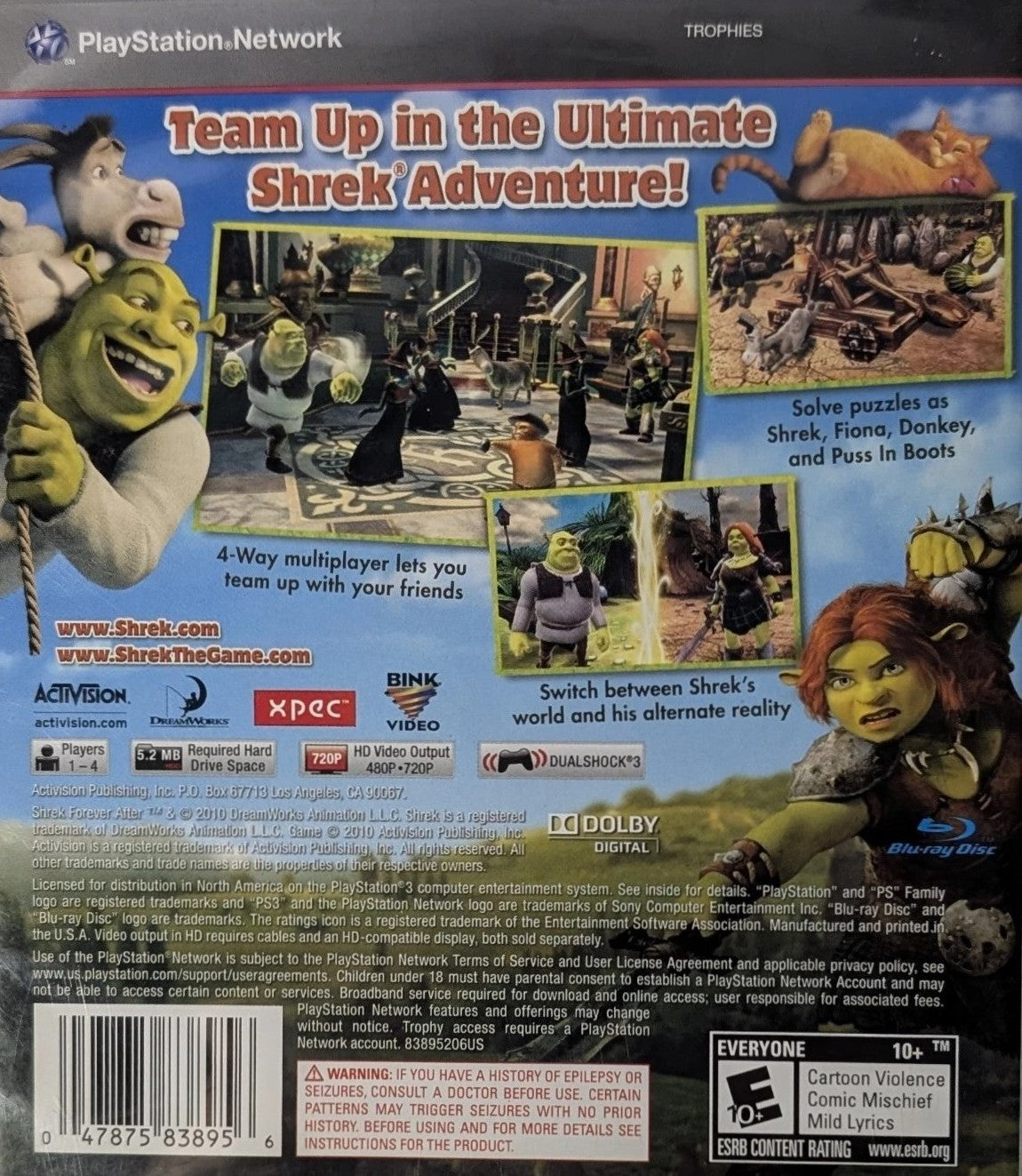 Shrek Forever After PS3 - Video Game - Used - CaveGamers - Image 2
