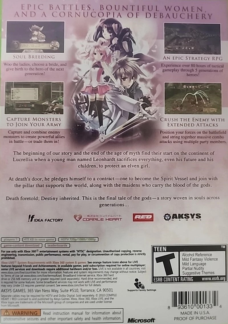 Record of Agarest War Xbox 360 - Video Game - Used - CaveGamers - Image 2