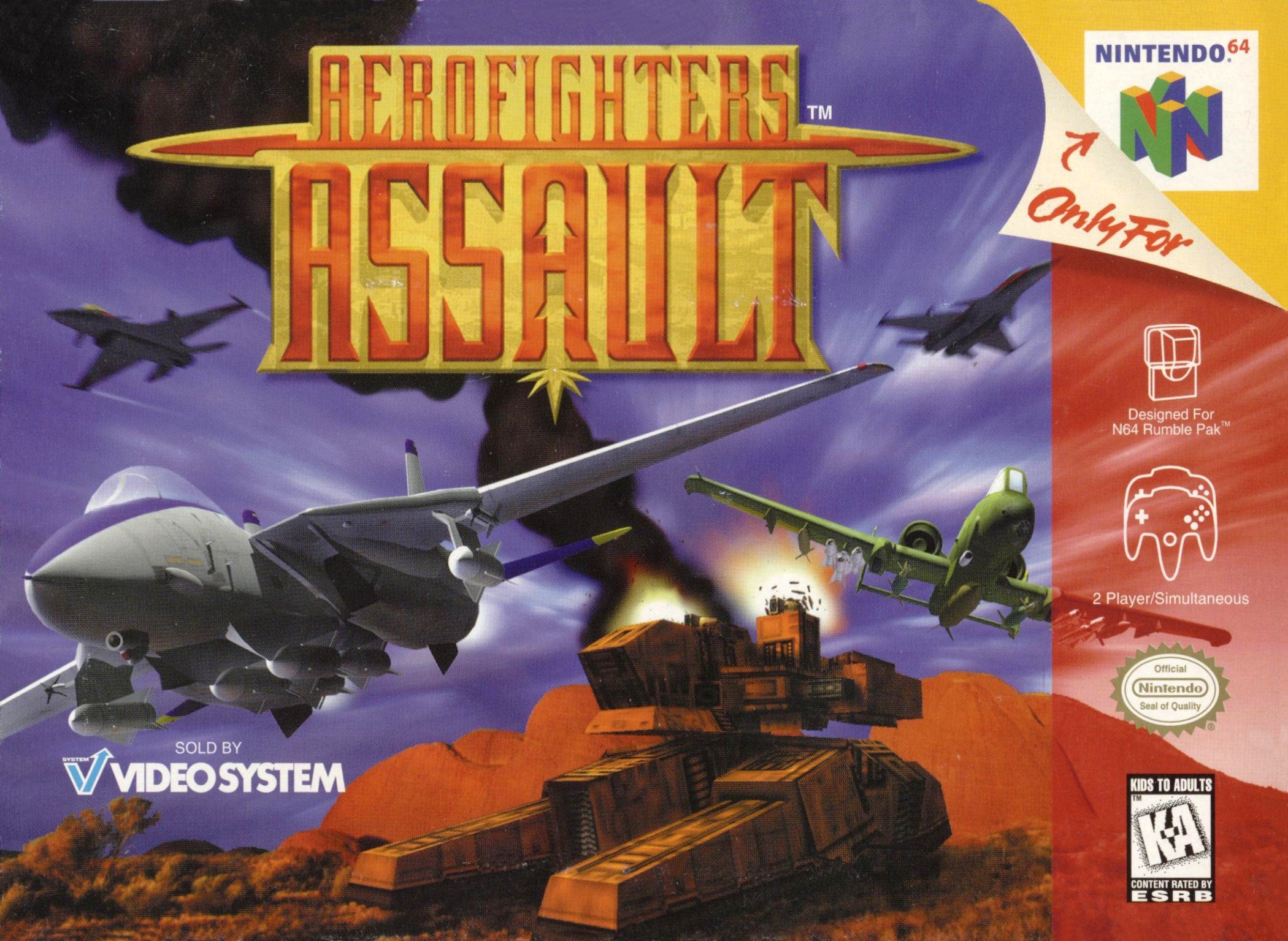Aerofighters Assault N64 - Video Game - Used - CaveGamers