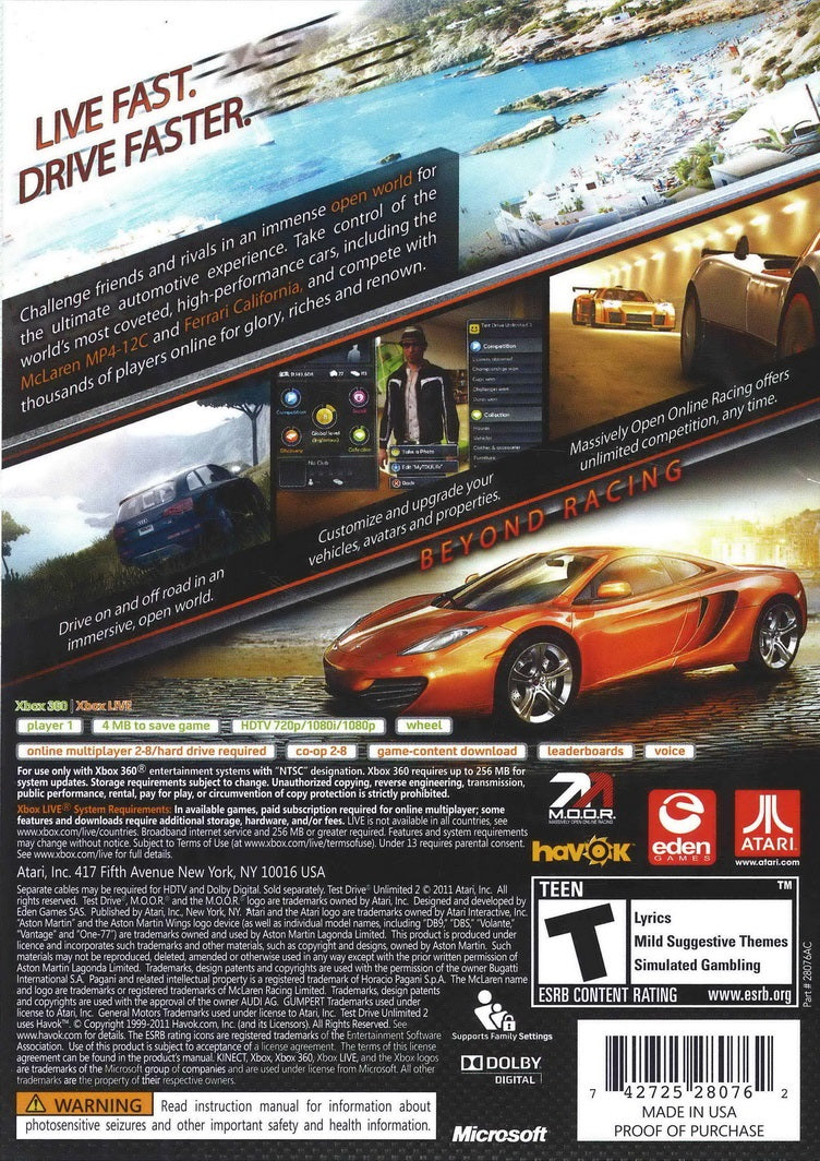 Test Drive Unlimited 2 Xbox 360 - Video Game - Used - CaveGamers - Image 2