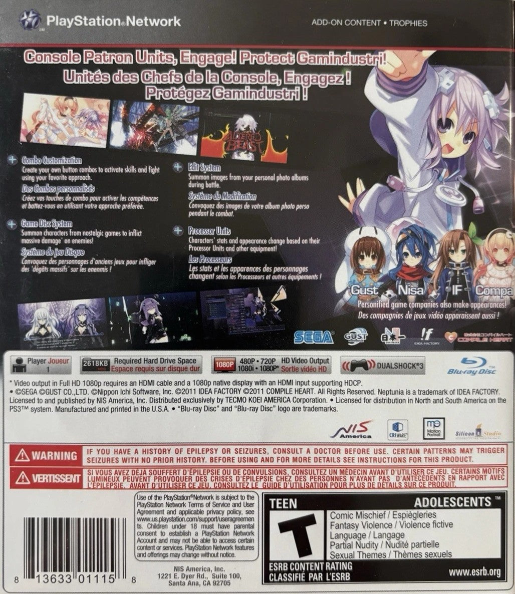 Hyperdimension Neptunia PS3 - Video Game - Used - CaveGamers - Image 2