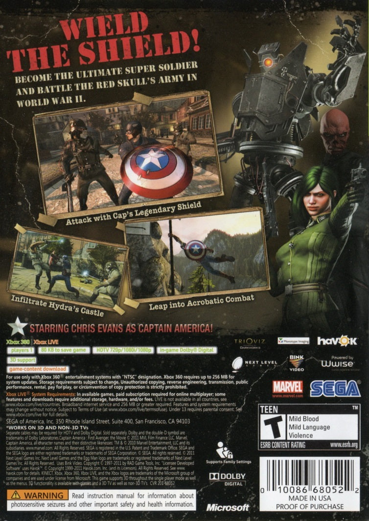 Captain America: Super Soldier Xbox 360 - Video Game - Used - CaveGamers - Image 2