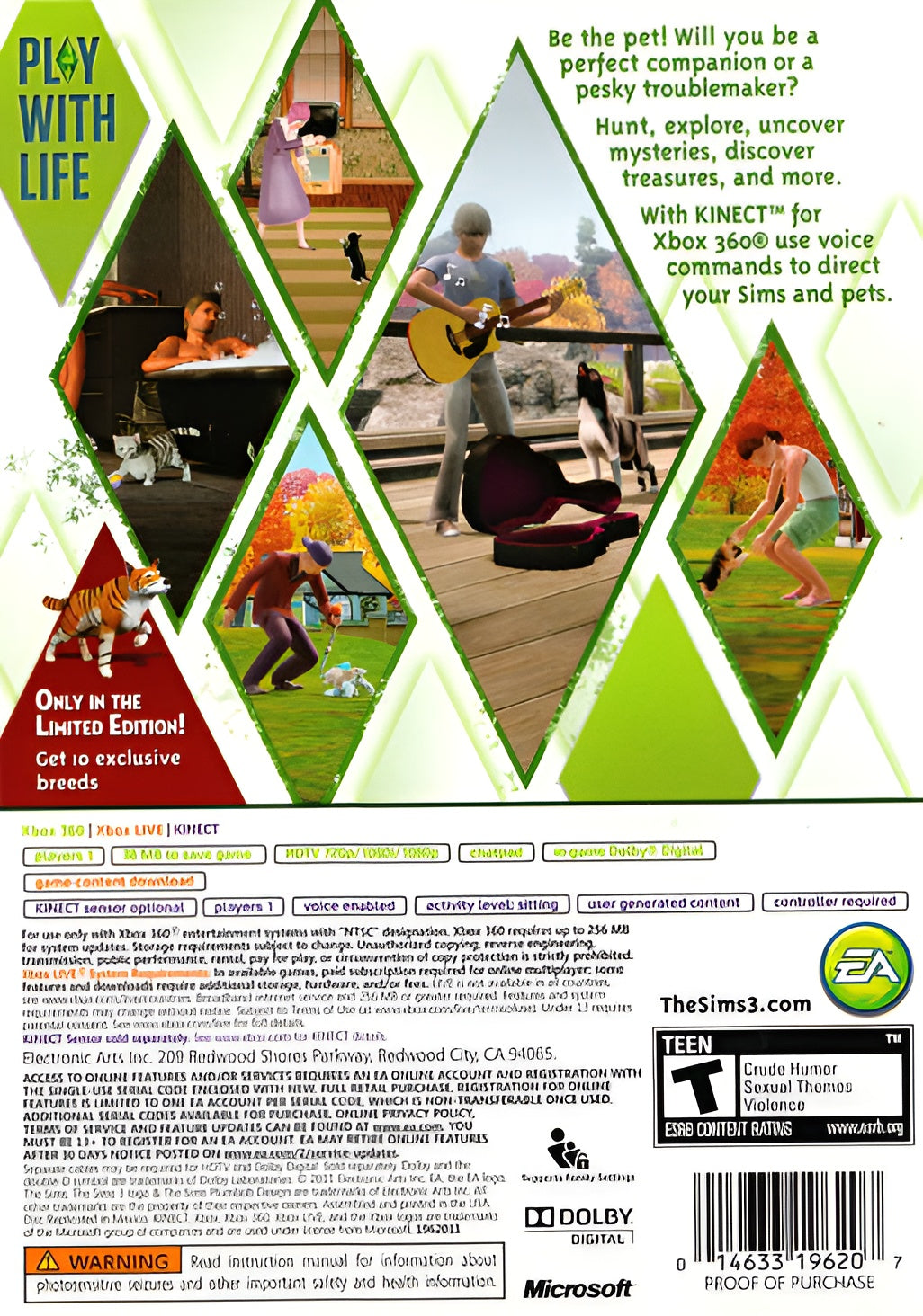 The Sims 3: Pets Xbox 360 - Video Game - Used - CaveGamers - Image 2