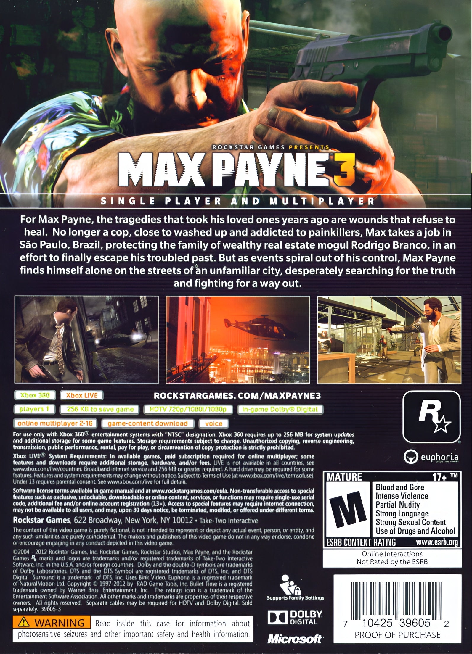 Max Payne 3 [2 Discs] Xbox 360 - Video Game - Used - CaveGamers - Image 2