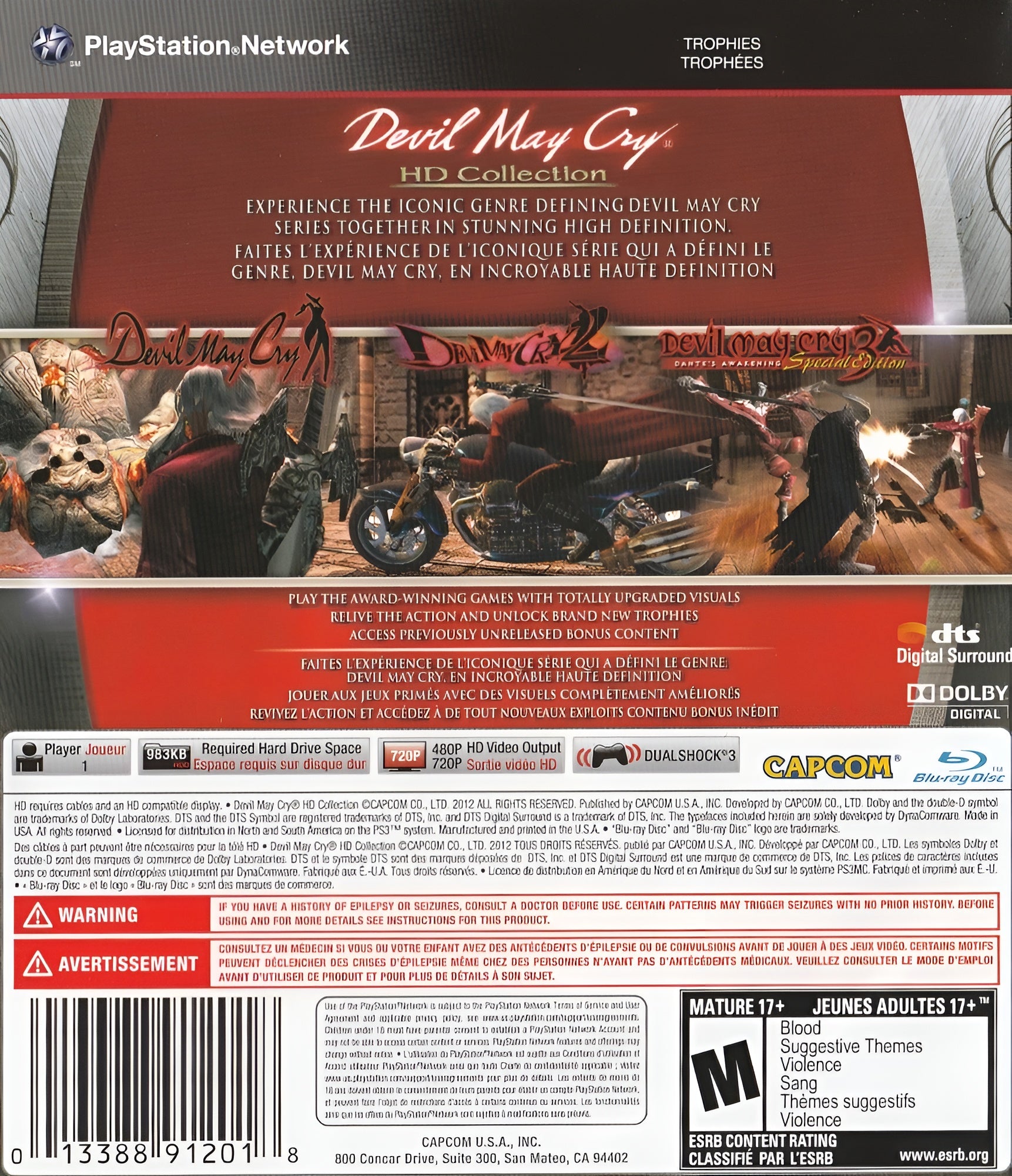 Devil May Cry HD Collection PS3 - Video Game - Used - CaveGamers - Image 2