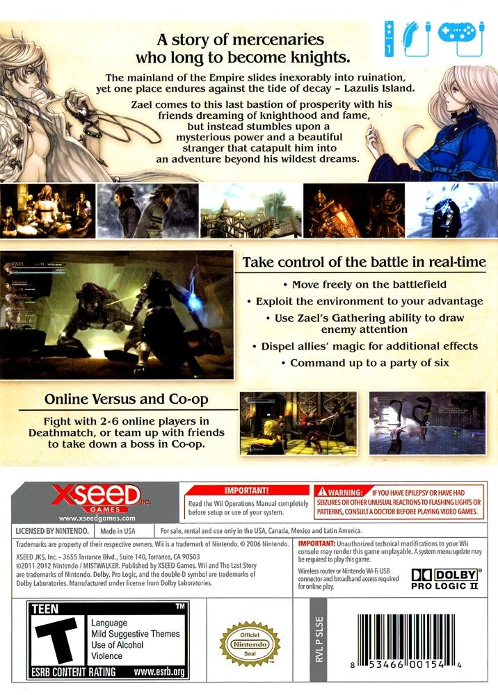 The Last Story Wii - Video Game - Used - CaveGamers - Image 2