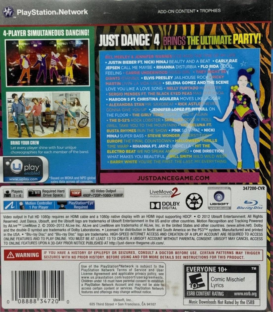 Just Dance 4 PS3 - Video Game - Used - CaveGamers - Image 2