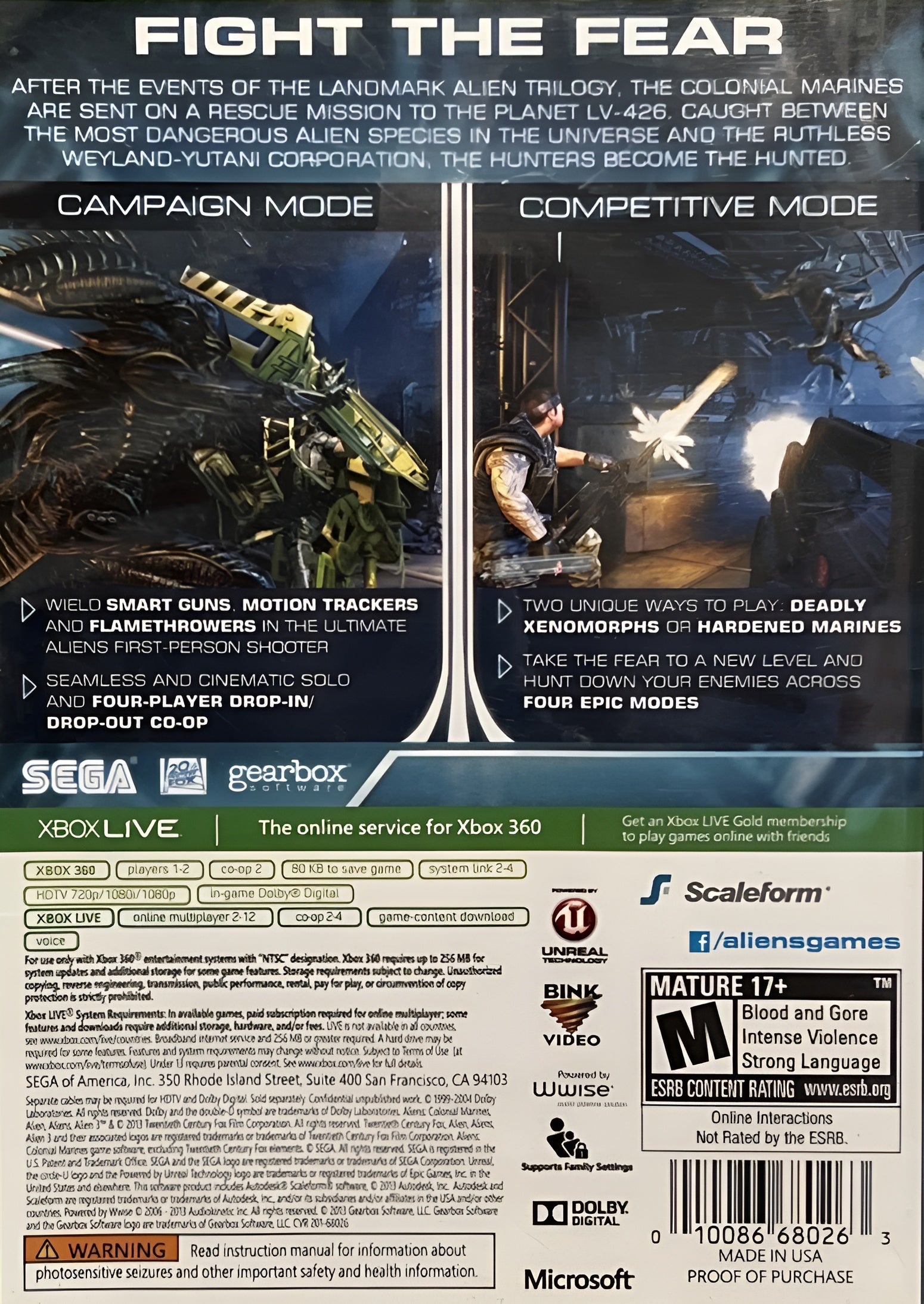 Aliens Colonial Marines Xbox 360 - Video Game - Used - CaveGamers - Image 2