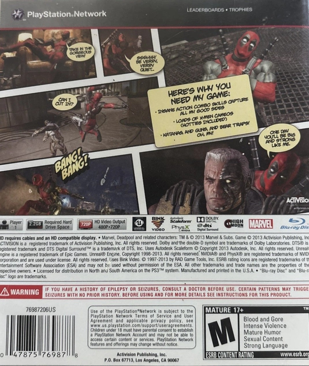 Deadpool PS3 - Video Game - Used - CaveGamers - Image 2
