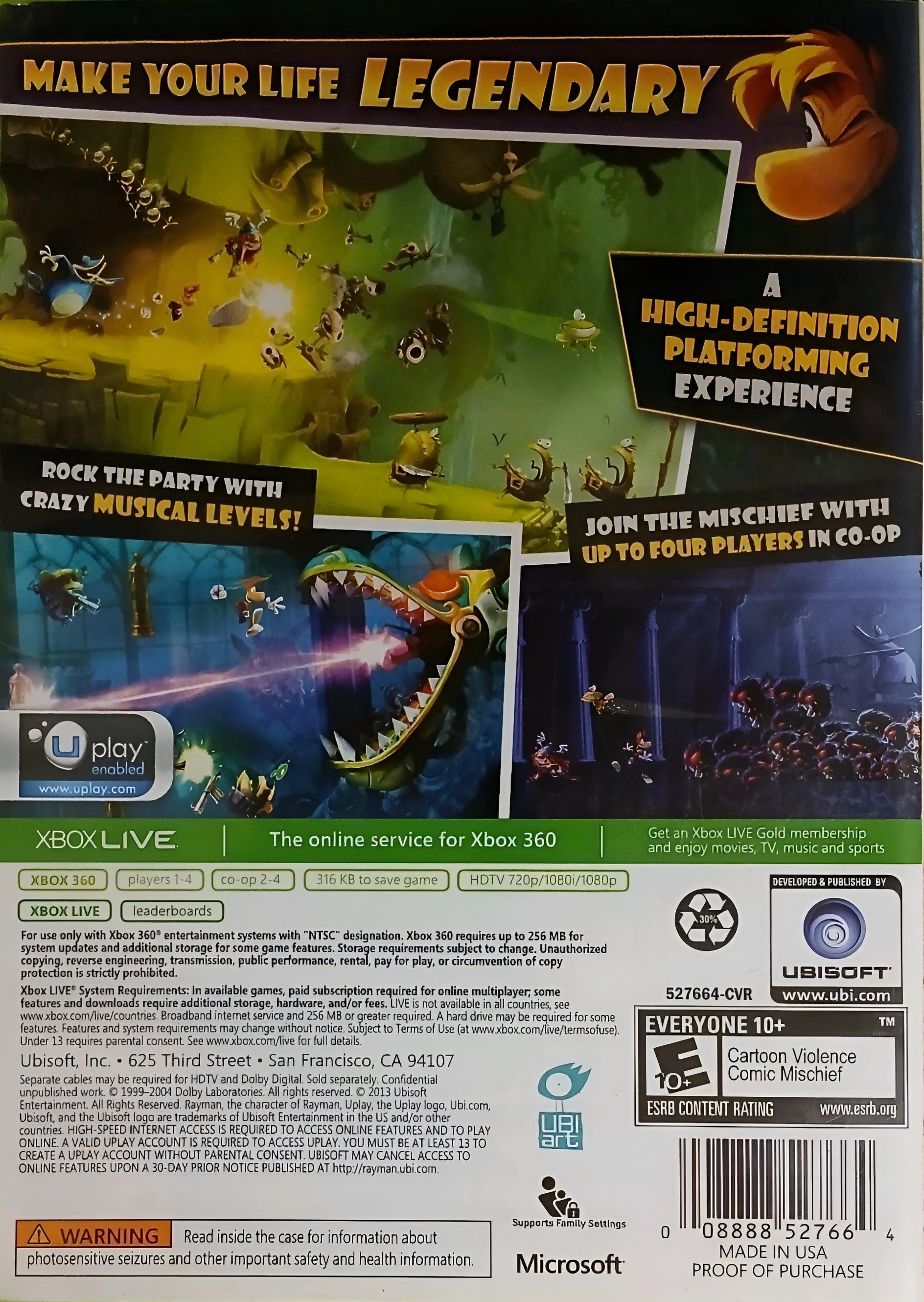 Rayman Legends Xbox 360 - Video Game - Used - CaveGamers - Image 2