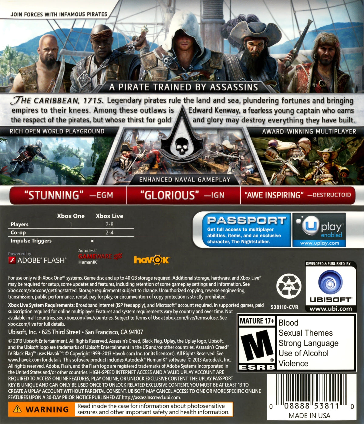 Assassin's Creed IV: Black Flag Xbox One - Video Game - Used - CaveGamers - Image 2