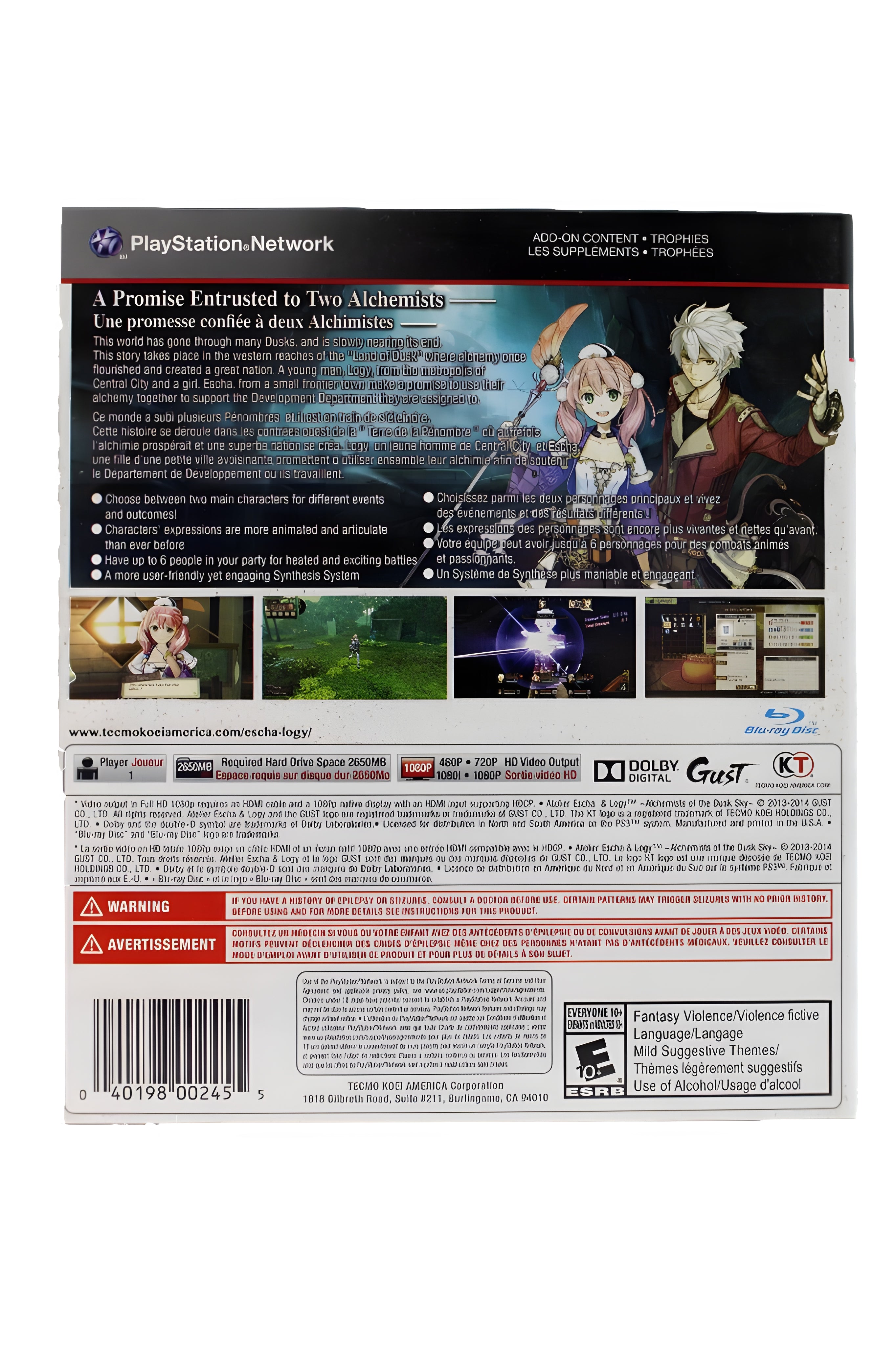 Atelier Escha & Logy: Alchemists of the Dusk Sky PS3 - Video Game - Used - CaveGamers - Image 2