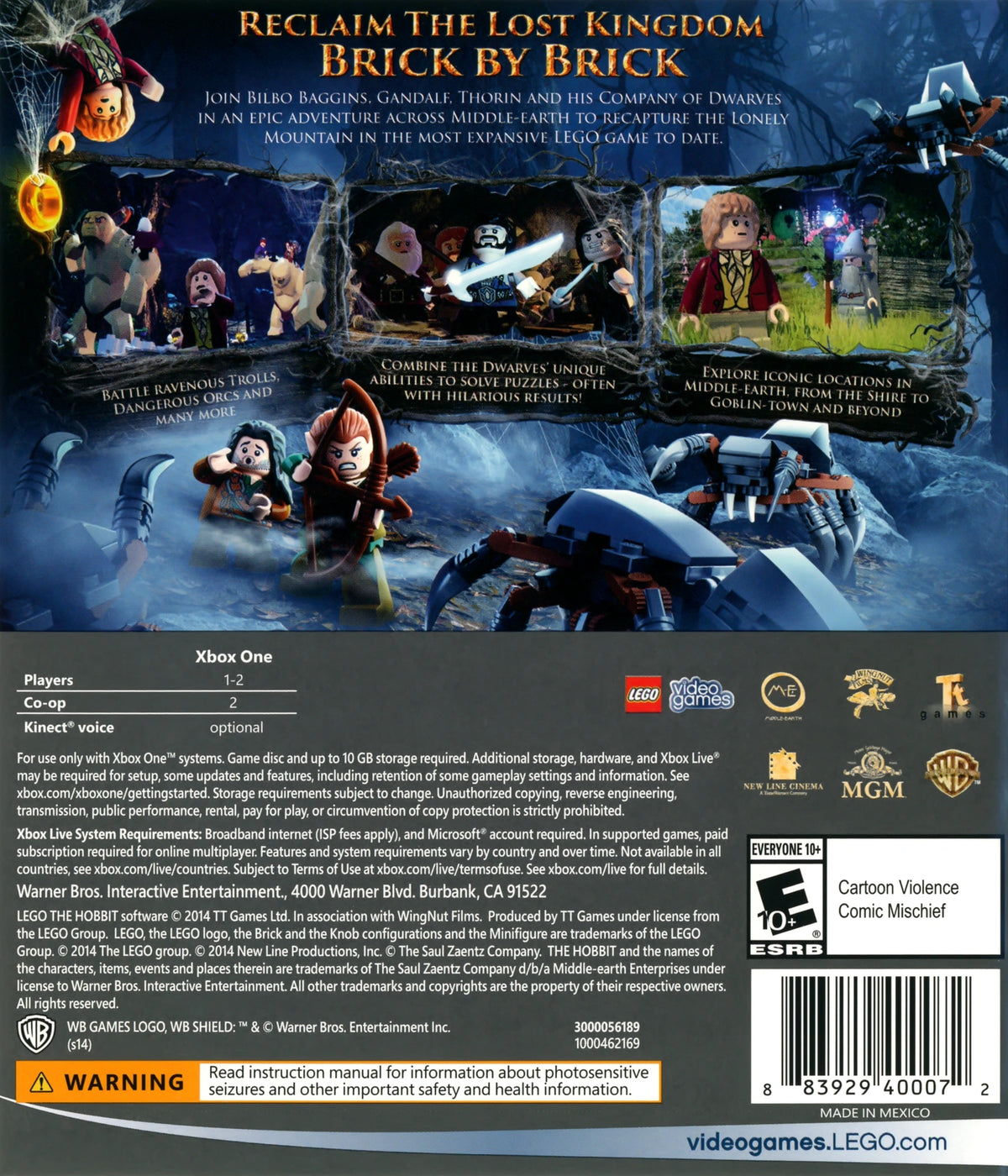 LEGO The Hobbit Xbox One - Video Game - Used - CaveGamers - Image 2