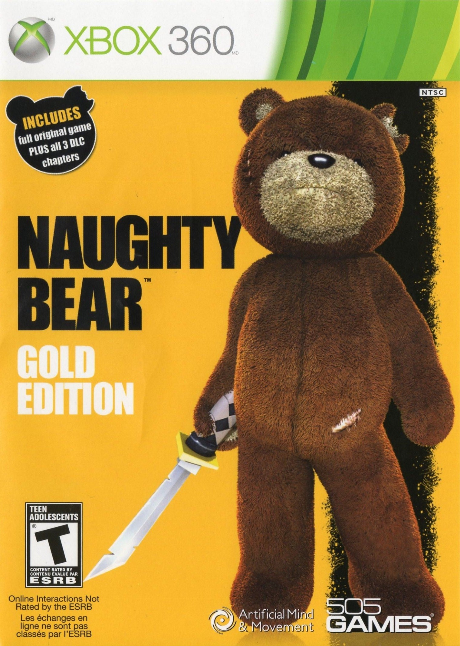Naughty Bear: Gold Edition Xbox 360 - Video Game - Used - CaveGamers